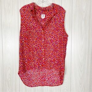 Cabi | Animal Print Heartbreaker Sleeveless Blouse Size Large